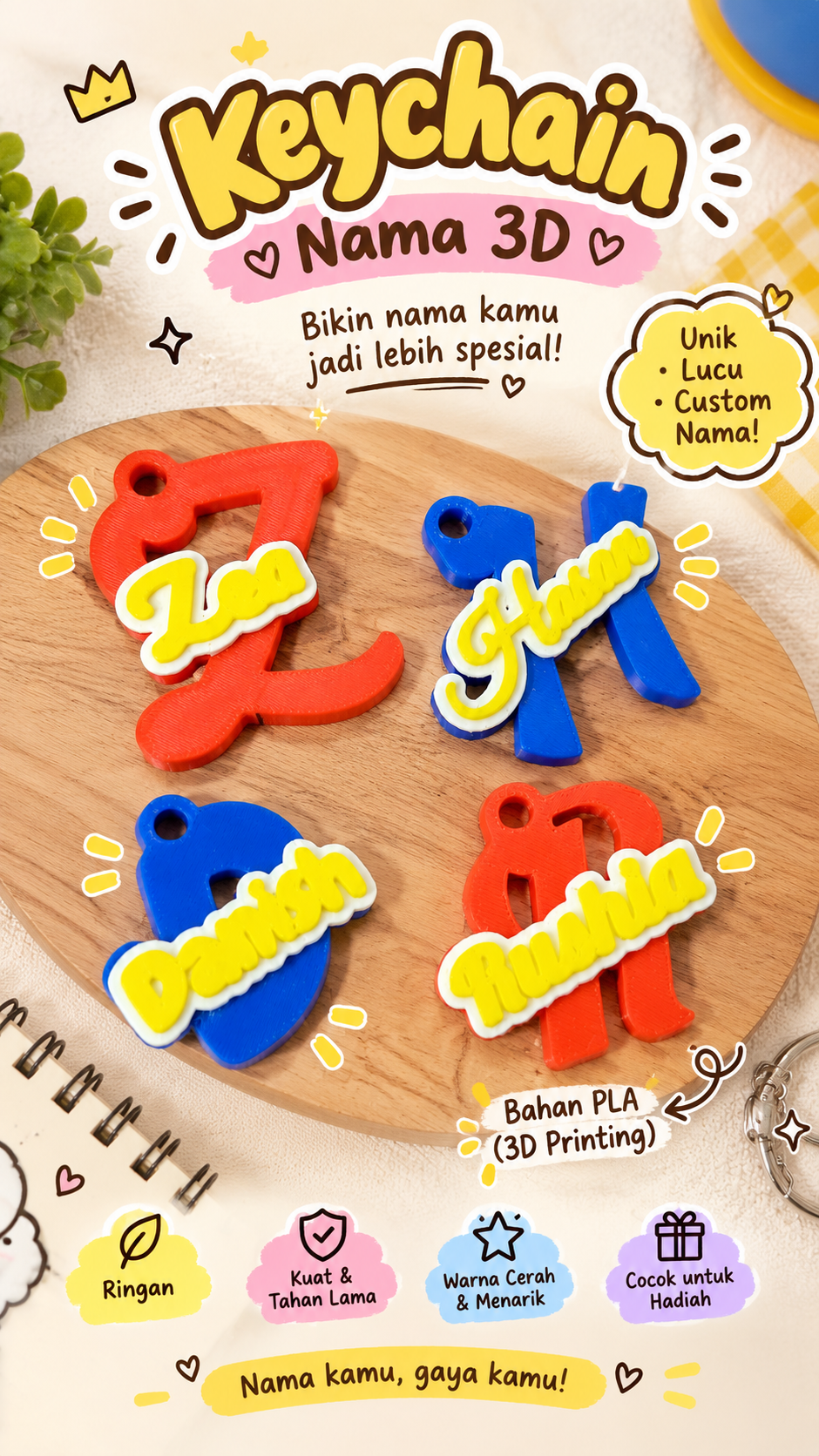 Keychain Nama Inisial