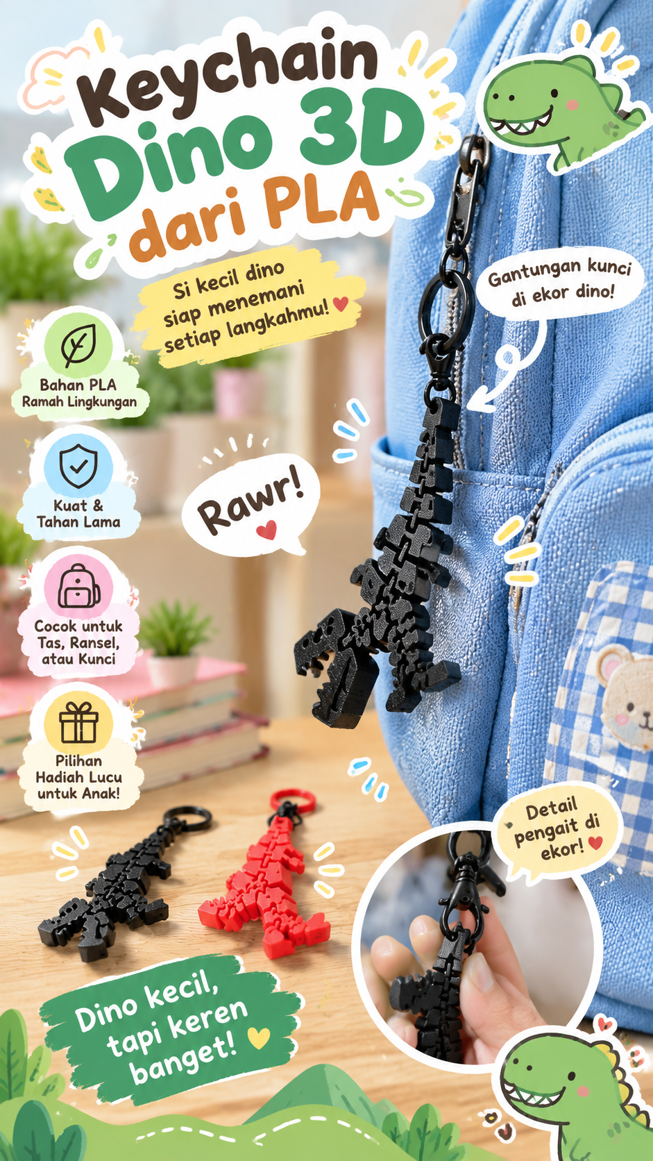 Keychain Dino