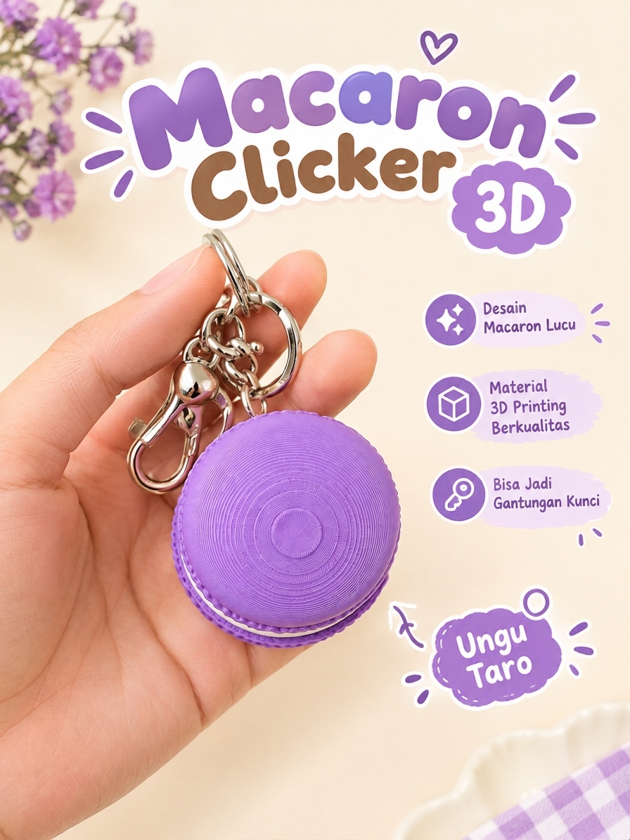 Keychain Macaron Clicker 3D 4